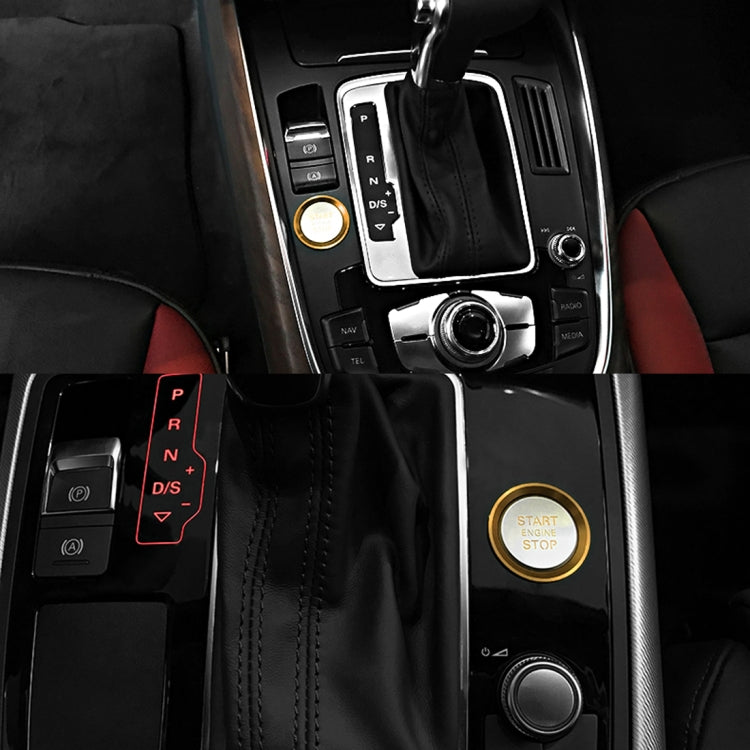 Car Engine Start Key Push Button Ring Trim Aluminum Alloy Sticker Decoration for Audi(Gold) by buy2fix