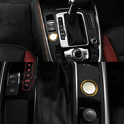 Car Engine Start Key Push Button Ring Trim Aluminum Alloy Sticker Decoration for Audi(Gold) by buy2fix