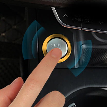 Car Engine Start Key Push Button Ring Trim Aluminum Alloy Sticker Decoration for Audi(Gold) by buy2fix