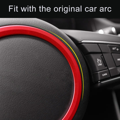 Car Auto Steering Wheel Aluminum Alloy Ring Cover Trim Sticker Decoration for Jaguar(Red) by buy2fix