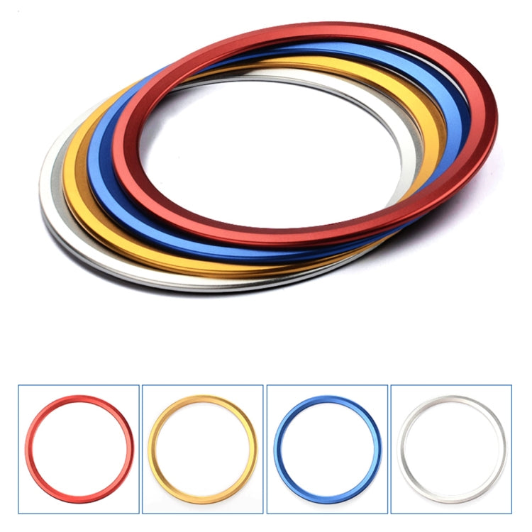 Car Auto Steering Wheel Aluminum Alloy Ring Cover Trim Sticker Decoration for Jaguar(Red) by buy2fix