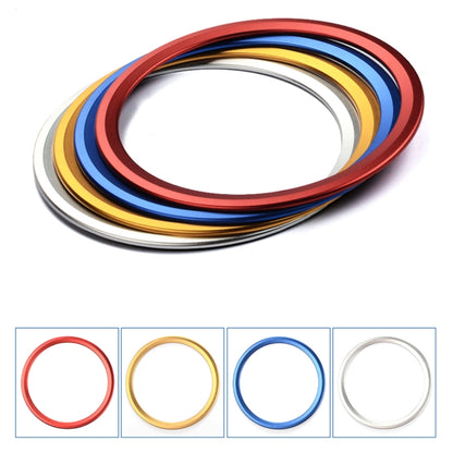 Car Auto Steering Wheel Aluminum Alloy Ring Cover Trim Sticker Decoration for Jaguar(Red) by buy2fix