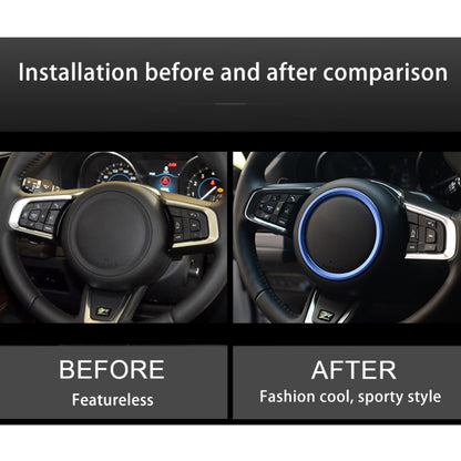 Car Auto Steering Wheel Aluminum Alloy Ring Cover Trim Sticker Decoration for Jaguar(Silver) by buy2fix