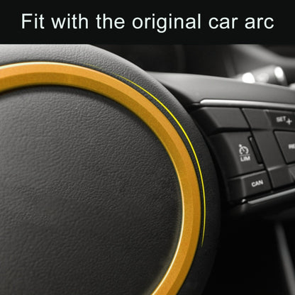 Car Auto Steering Wheel Aluminum Alloy Ring Cover Trim Sticker Decoration for Jaguar(Gold) by buy2fix