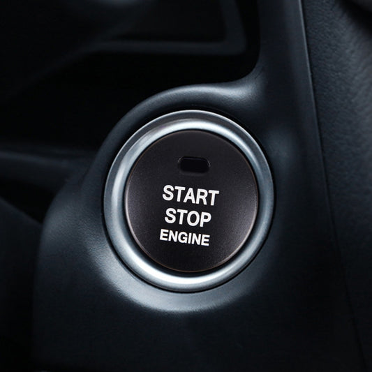 3D Aluminum Alloy Engine Start Stop Push Button Cover Trim Decorative Sticker for Mazda CX4 / CX5 / Axela / ATENZA(Black) - Decoration Rings by buy2fix | Online Shopping UK | buy2fix