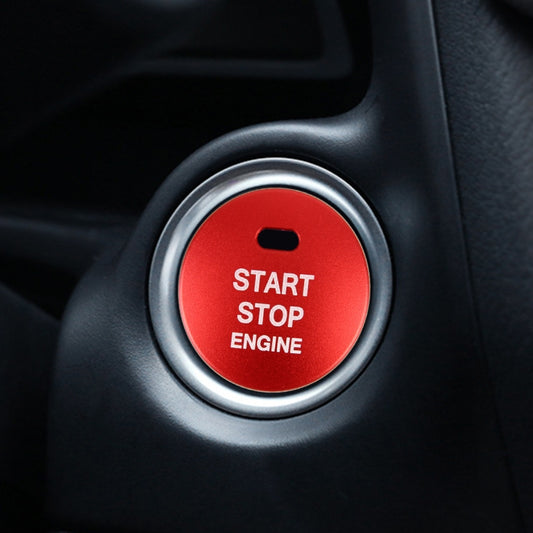 3D Aluminum Alloy Engine Start Stop Push Button Cover Trim Decorative Sticker for Mazda CX4 / CX5 / Axela / ATENZA(Red) - Decoration Rings by buy2fix | Online Shopping UK | buy2fix