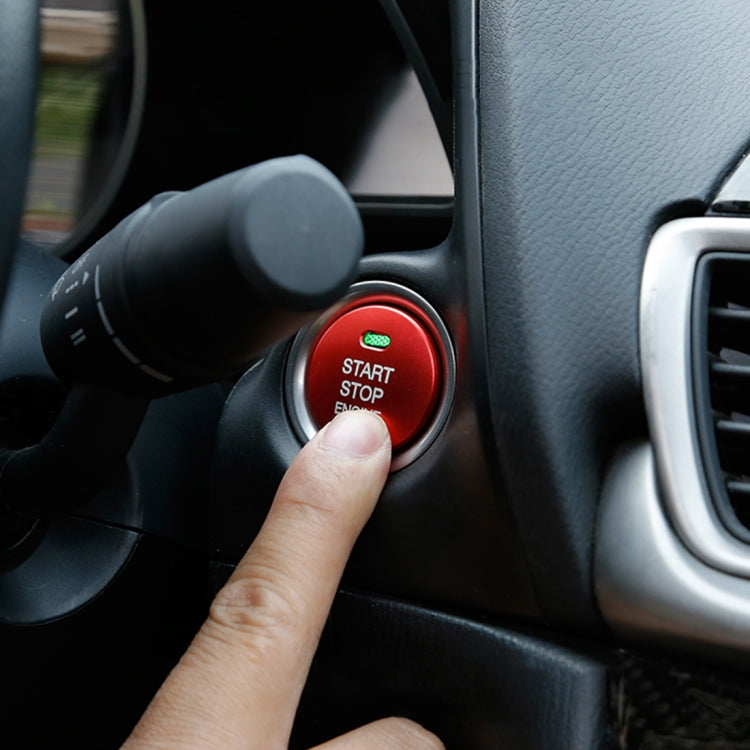 3D Aluminum Alloy Engine Start Stop Push Button Cover Trim Decorative Sticker for Mazda CX4 / CX5 / Axela / ATENZA(Red) - Decoration Rings by buy2fix | Online Shopping UK | buy2fix