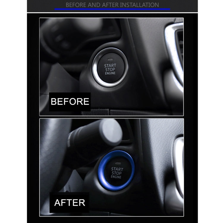 Car Engine Start Key Push Button Ring Trim Aluminum Alloy Sticker Decoration for Mazda CX4 / CX5 / Axela / ATENZA(Blue) by buy2fix