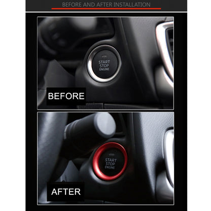 Car Engine Start Key Push Button Ring Trim Aluminum Alloy Sticker Decoration for Mazda CX4 / CX5 / Axela / ATENZA(Red) by buy2fix
