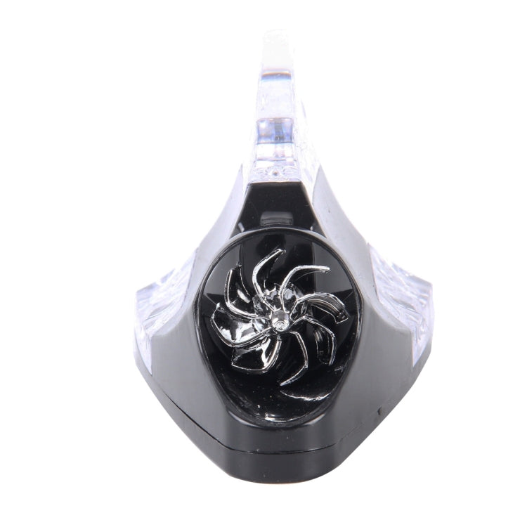 CB-073 Colorful Warning Light Wind Power Shark Fin Antenna Car Decoration(Black) by buy2fix