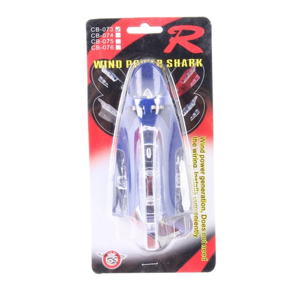 CB-073 Colorful Warning Light Wind Power Shark Fin Antenna Car Decoration(Blue) by buy2fix