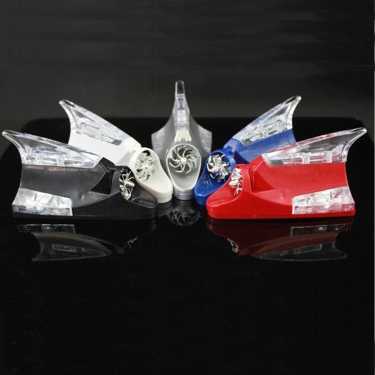 CB-073 Colorful Warning Light Wind Power Shark Fin Antenna Car Decoration(Blue) by buy2fix