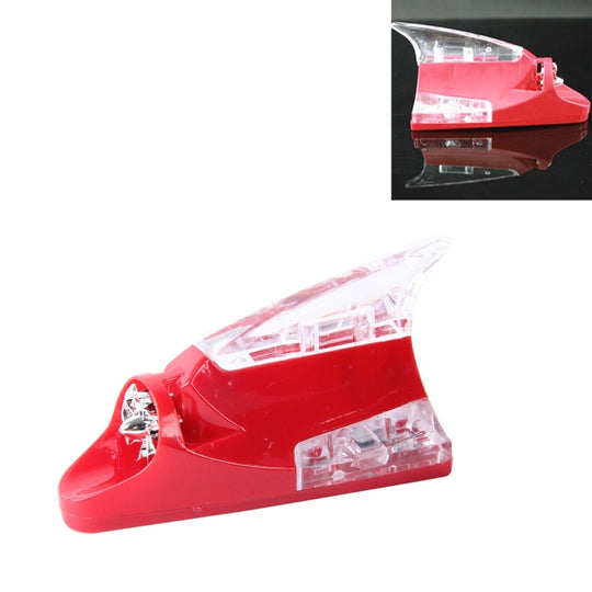 CB-073 Colorful Warning Light Wind Power Shark Fin Antenna Car Decoration(Red)