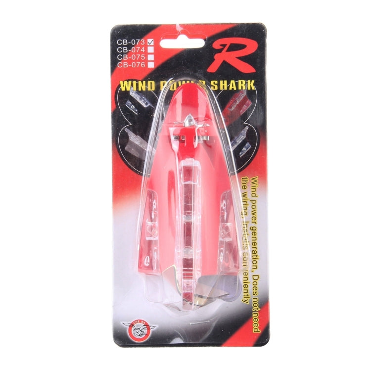CB-073 Colorful Warning Light Wind Power Shark Fin Antenna Car Decoration(Red) by buy2fix