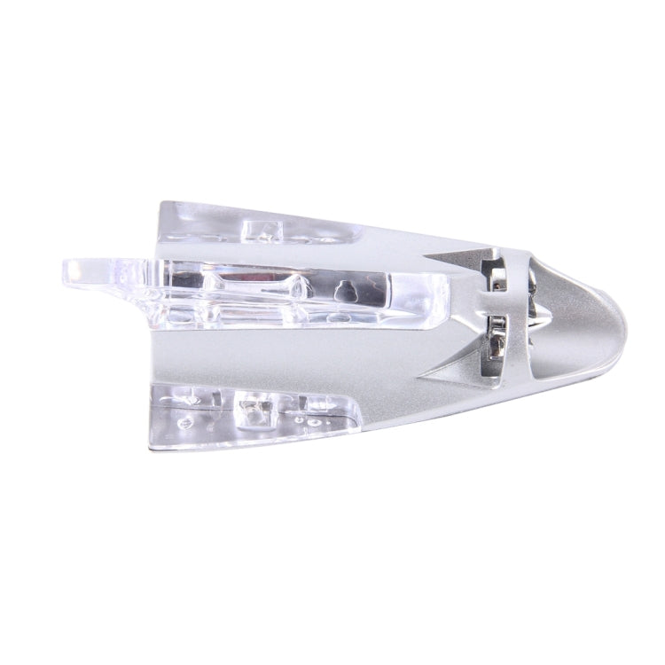 CB-073 Colorful Warning Light Wind Power Shark Fin Antenna Car Decoration(Silver) by buy2fix