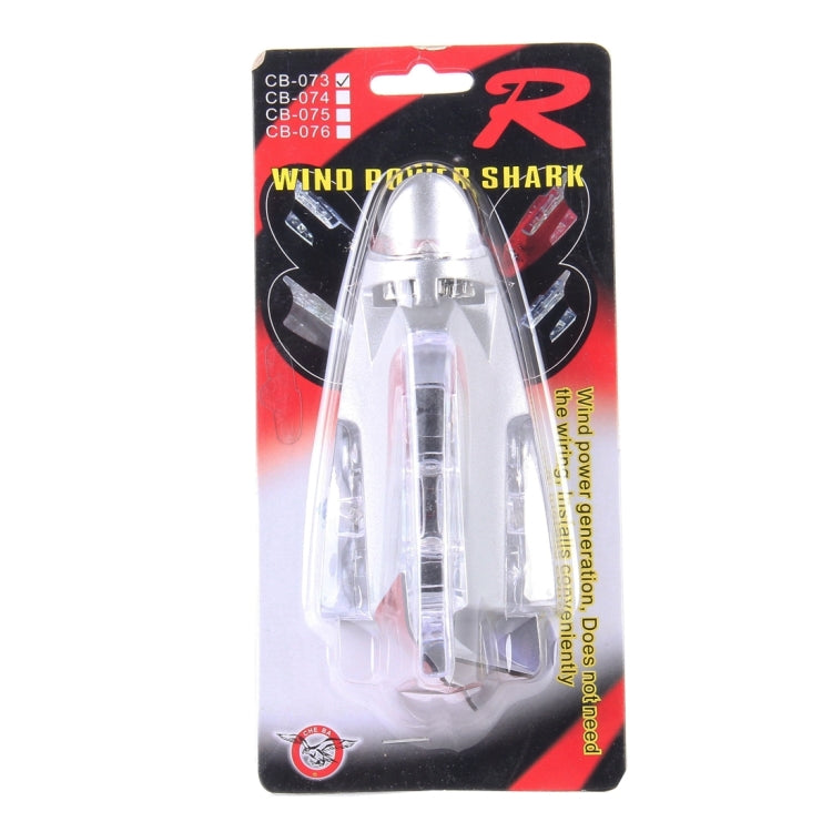 CB-073 Colorful Warning Light Wind Power Shark Fin Antenna Car Decoration(Silver) by buy2fix