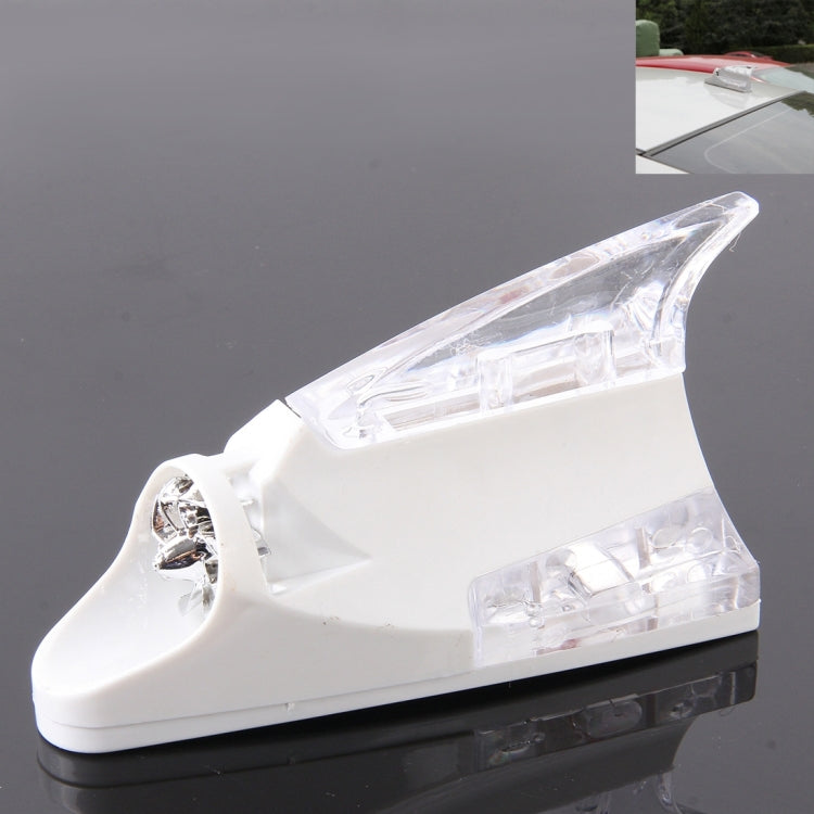 CB-073 Colorful Warning Light Wind Power Shark Fin Antenna Car Decoration(White) by buy2fix