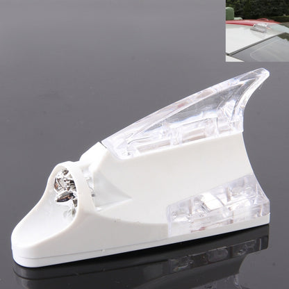 CB-073 Colorful Warning Light Wind Power Shark Fin Antenna Car Decoration(White) by buy2fix