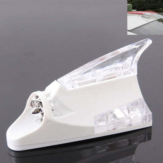 CB-073 Colorful Warning Light Wind Power Shark Fin Antenna Car Decoration(White) by buy2fix