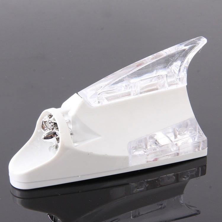 CB-073 Colorful Warning Light Wind Power Shark Fin Antenna Car Decoration(White) by buy2fix