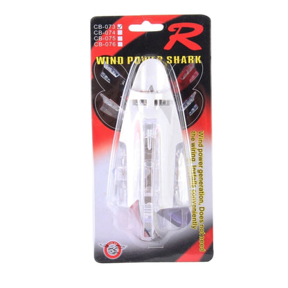 CB-073 Colorful Warning Light Wind Power Shark Fin Antenna Car Decoration(White) by buy2fix