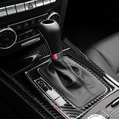 5 PCS Car Carbon Fiber Left Drive Gear Position Panel Decorative Sticker for Mercedes-Benz W204 2007-2013 by buy2fix