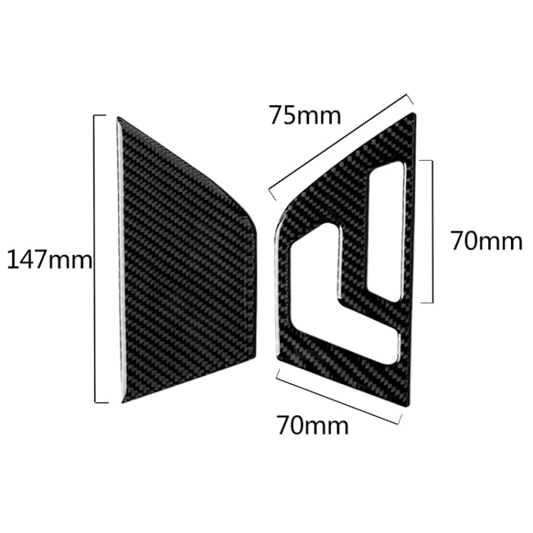 2 PCS Car Carbon Fiber Right Drive Seat Adjustment Panel Decorative Sticker for Mercedes-Benz W204 2007-2013 by buy2fix