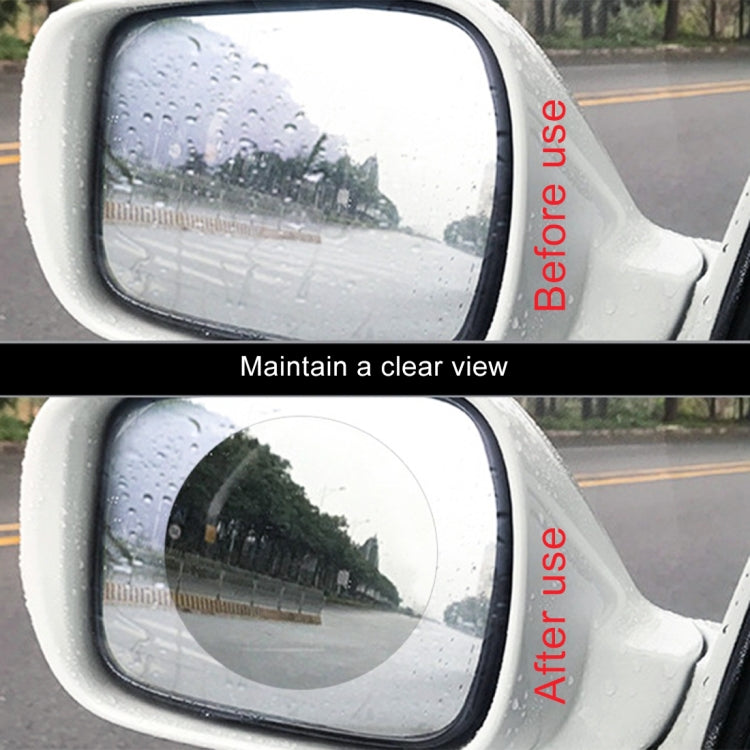 Car Round PET Rearview Mirror Protective Window Clear Anti-fog Waterproof Rain Shield Film, Diameter: 8cm by buy2fix