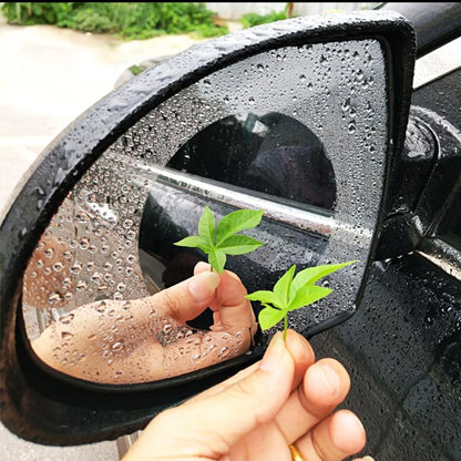 Car Round PET Rearview Mirror Protective Window Clear Anti-fog Waterproof Rain Shield Film, Diameter: 10cm by buy2fix
