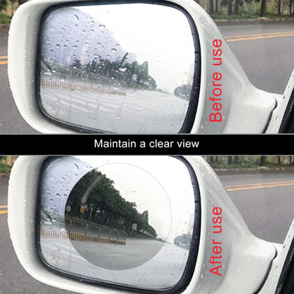 Car Round PET Rearview Mirror Protective Window Clear Anti-fog Waterproof Rain Shield Film, Diameter: 10cm by buy2fix