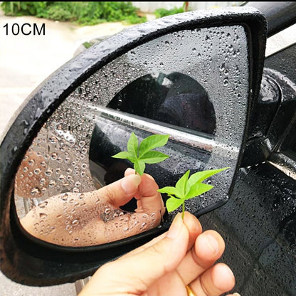 Car Round PET Rearview Mirror Protective Window Clear Anti-fog Waterproof Rain Shield Film, Diameter: 10cm by buy2fix