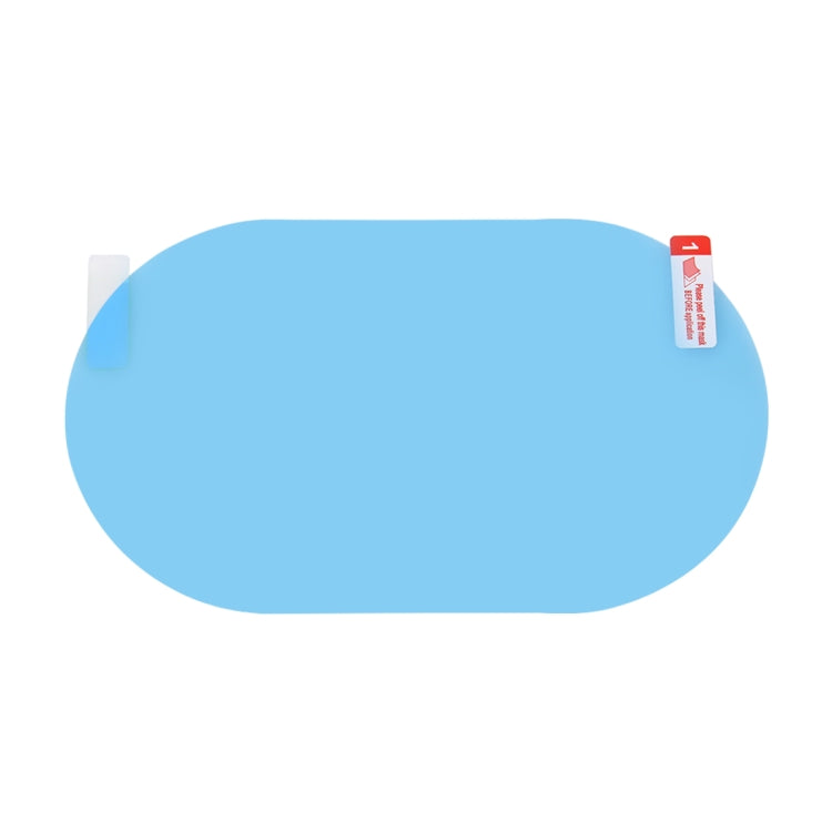 Car Oval PET Rearview Mirror Protective Window Clear Anti-fog Waterproof Rain Shield Film, Size:10x15cm by buy2fix