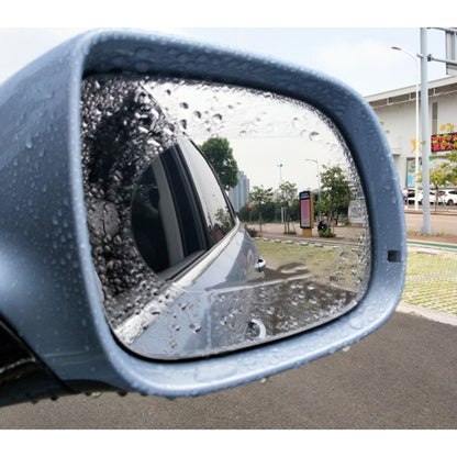 Car Oval PET Rearview Mirror Protective Window Clear Anti-fog Waterproof Rain Shield Film, Size:10x15cm by buy2fix