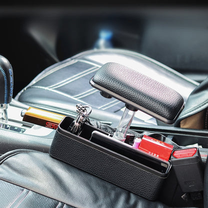 Universal Car Multi-functional Console Side Pocket Seat Gap Side Storage Box with Elbow Support Pad(Black) by buy2fix