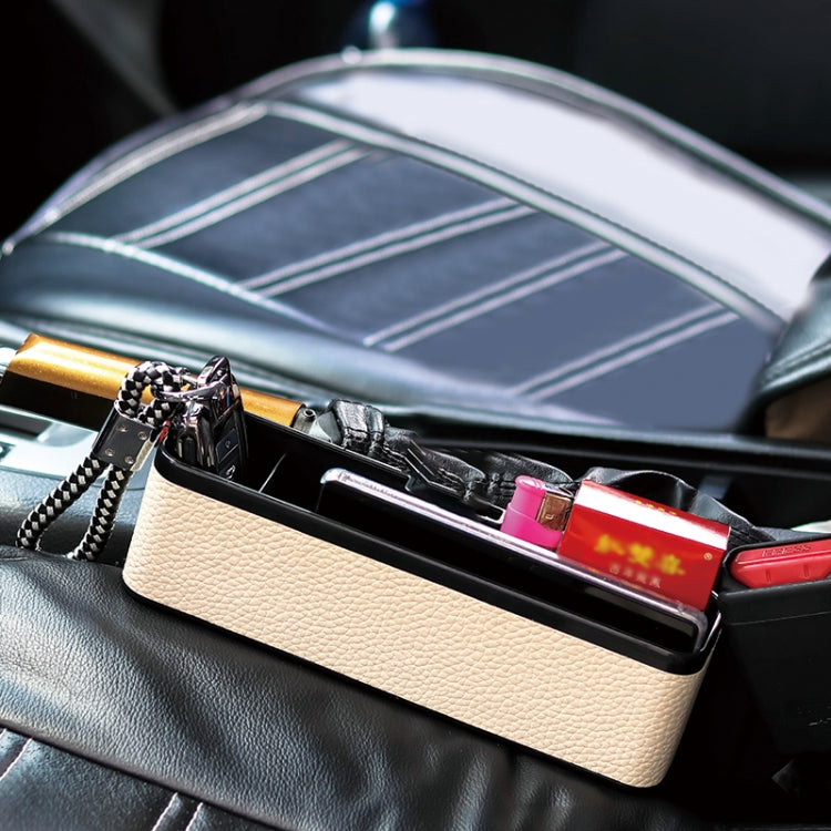 Universal Car Multi-functional Console Side Pocket Seat Gap Side Storage Box (Beige) by buy2fix