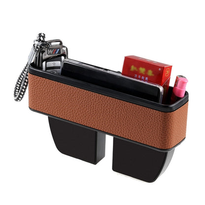 Universal Car Multi-functional Console Side Pocket Seat Gap Side Storage Box (Brown) by buy2fix