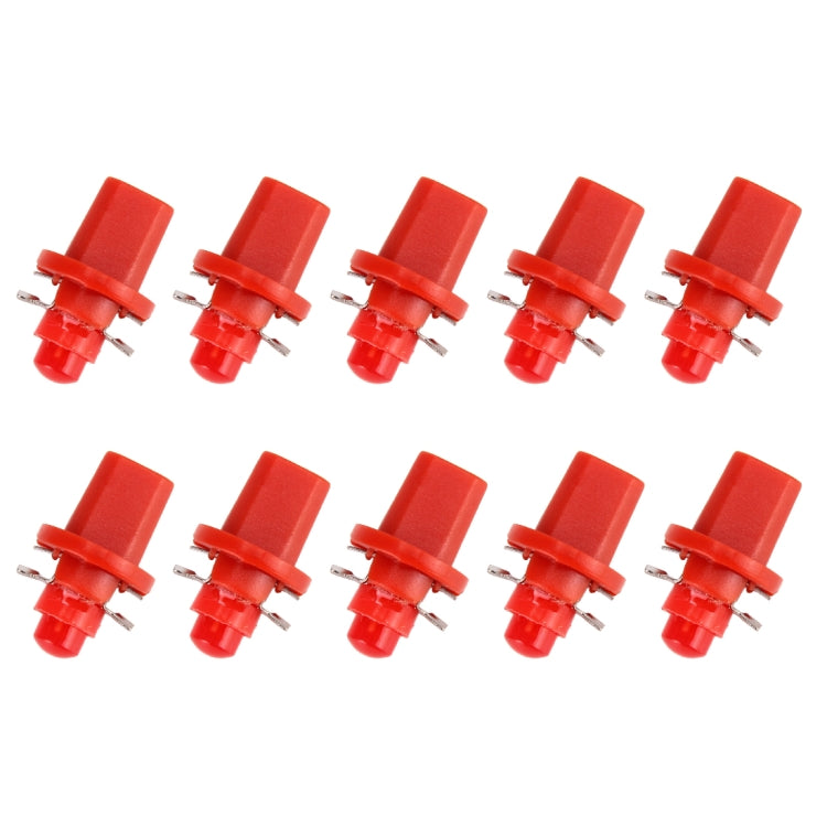 10 PCS 0.4W B8.5 Wedge Instrument Panel COB LED Light Dashboard Gauge Cluster Indicator Lamp Bulb (Red Light) - Instrument Lights by buy2fix | Online Shopping UK | buy2fix