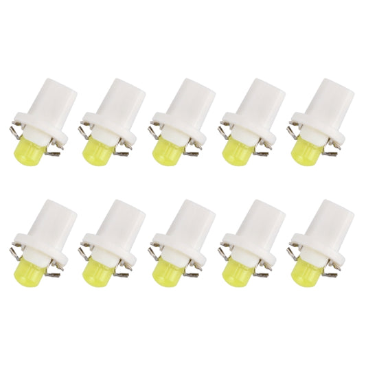 10 PCS 0.4W B8.5 Wedge Instrument Panel COB LED Light Dashboard Gauge Cluster Indicator Lamp Bulb (White Light) - Instrument Lights by buy2fix | Online Shopping UK | buy2fix