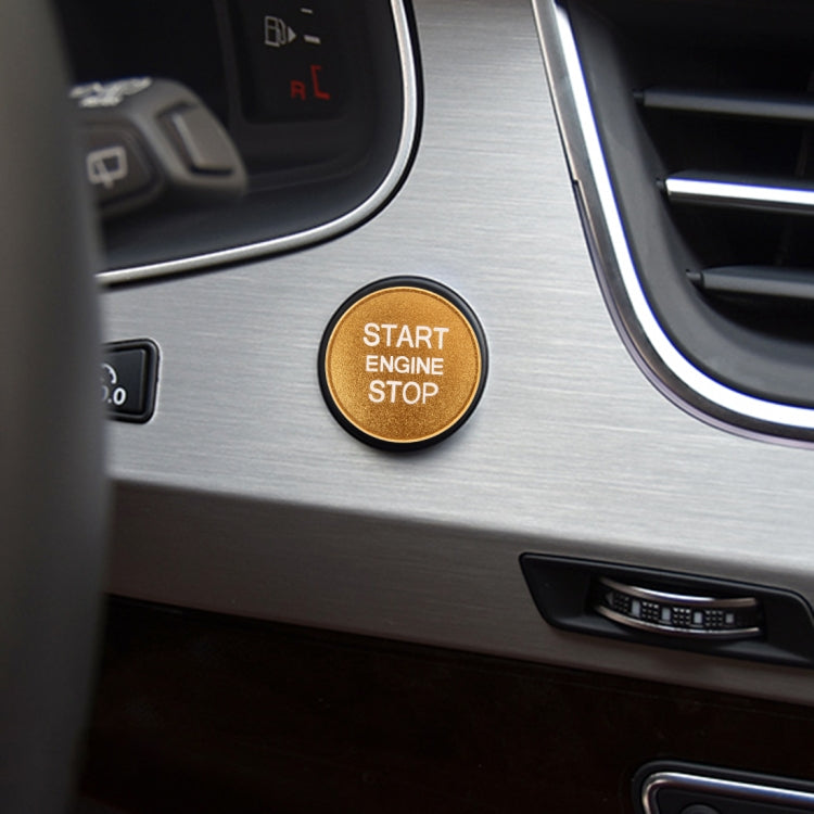 Car Engine Start Key Push Button Cover Trim Aluminum Alloy Sticker Decoration for Audi(Gold) by buy2fix