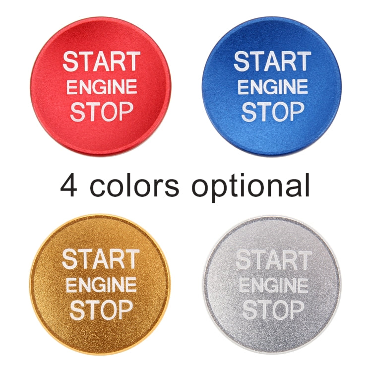 Car Engine Start Key Push Button Cover Trim Aluminum Alloy Sticker Decoration for Audi(Blue) by buy2fix