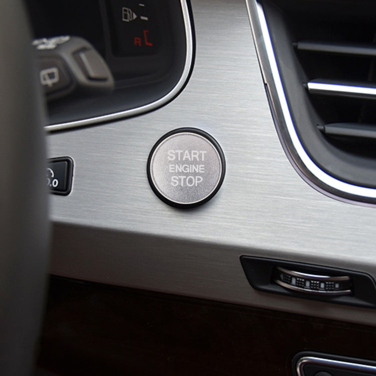 Car Engine Start Key Push Button Cover Trim Aluminum Alloy Sticker Decoration for Audi(Silver) by buy2fix