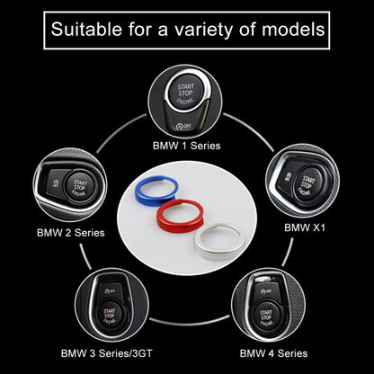 Car Engine Start Key Push Button Ring Trim Aluminum Alloy Sticker Decoration for BMW(Silver) by buy2fix