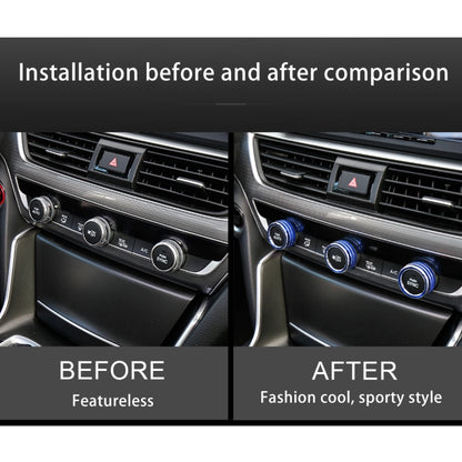 3 PCS Car Aluminum Alloy Air Conditioner Knob Case for Honda Tenth Generation Accord(Blue) by buy2fix