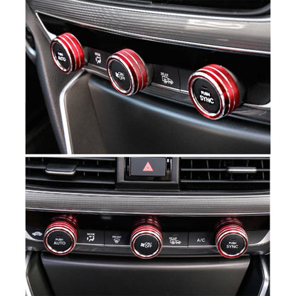 3 PCS Car Aluminum Alloy Air Conditioner Knob Case for Honda Tenth Generation Accord(Red) by buy2fix