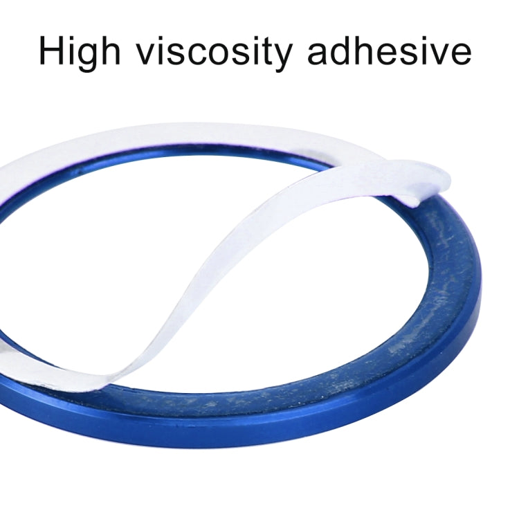 Car Engine Start Key Push Button Ring Trim Aluminum Alloy Sticker Decoration for Volkswagen(Blue) by buy2fix