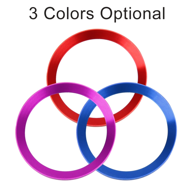 Car Engine Start Key Push Button Ring Trim Aluminum Alloy Sticker Decoration for Volkswagen(Purple) by buy2fix