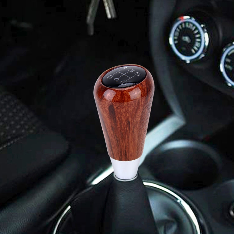 Universal Vehicle Modified Resin Shifter Manual 6-Speed Gear Shift Knob, Size: 8.2*5.5cm (Brown) by buy2fix