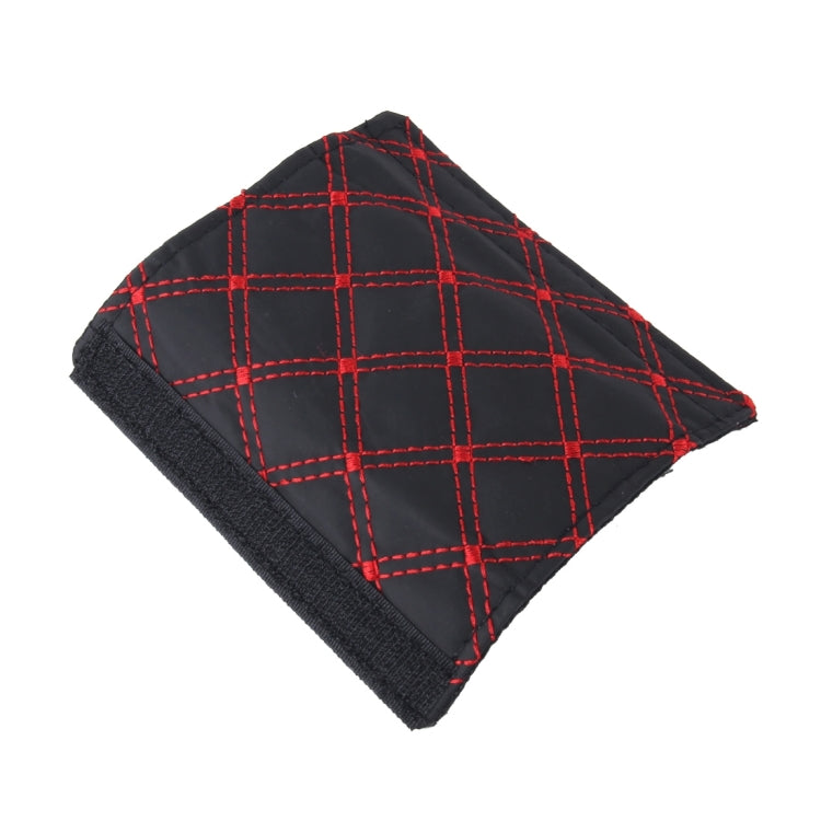 3 PCS Car Hand Brake Cover Shift Knob Gear Stick Cushion Sets Rear View Mirror Sets Cover Car Accessory Interior Decoration Pad(Red) by buy2fix