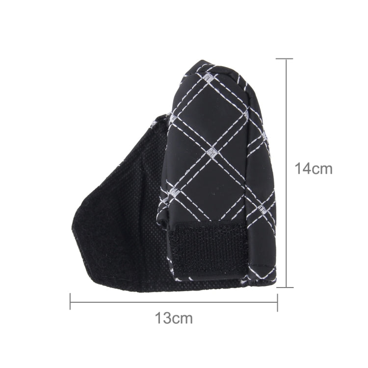 3 PCS Car Hand Brake Cover Shift Knob Gear Stick Cushion Sets Rear View Mirror Sets Cover Car Accessory Interior Decoration Pad(White) by buy2fix