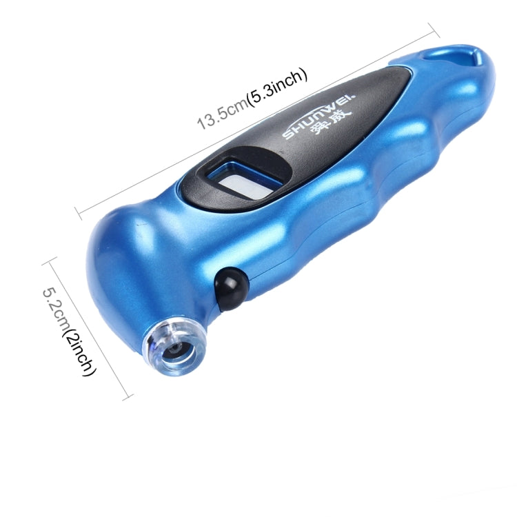 SHUNWEI SD-2802 Digital Tire Pressure Gauge 150 PSI 4 Settings for Car Truck Bicycle with Backlit LCD and Non-Slip Grip(Blue) - Tire Pressure Gauges by SHUNWEI | Online Shopping UK | buy2fix